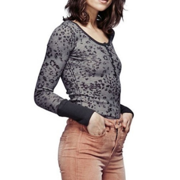 Free People Tops - We the Free Davis Leopard Printed Thermal Top
